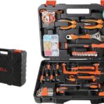 IBELL TB145-9, 145 Piece Socket Wrench Auto Repair Tool Combination Package Mixed Tool Set Hand Tool Kit with Plastic Toolbox Storage Case, orange;black Copy